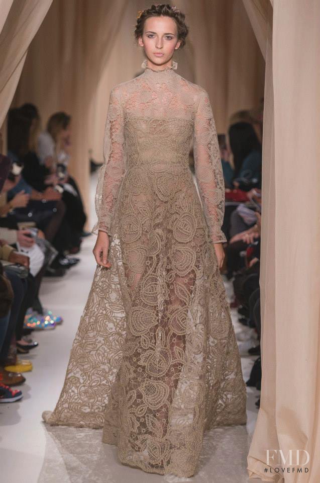 Waleska Gorczevski featured in  the Valentino Couture fashion show for Spring/Summer 2015