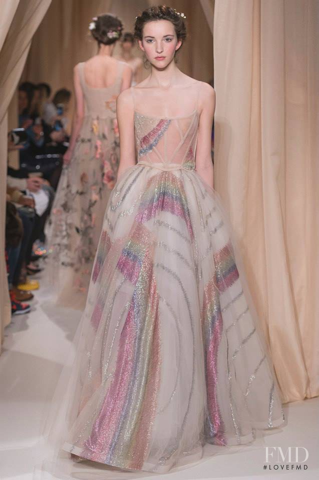 Clémentine Deraedt featured in  the Valentino Couture fashion show for Spring/Summer 2015