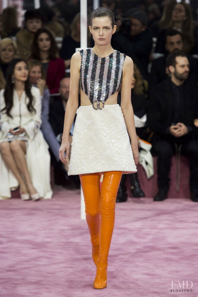 Zlata Mangafic featured in  the Christian Dior Haute Couture fashion show for Spring/Summer 2015