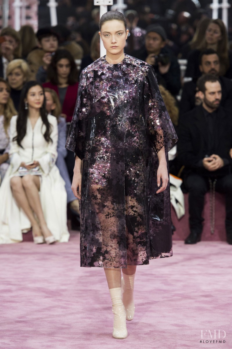 Yumi Lambert featured in  the Christian Dior Haute Couture fashion show for Spring/Summer 2015
