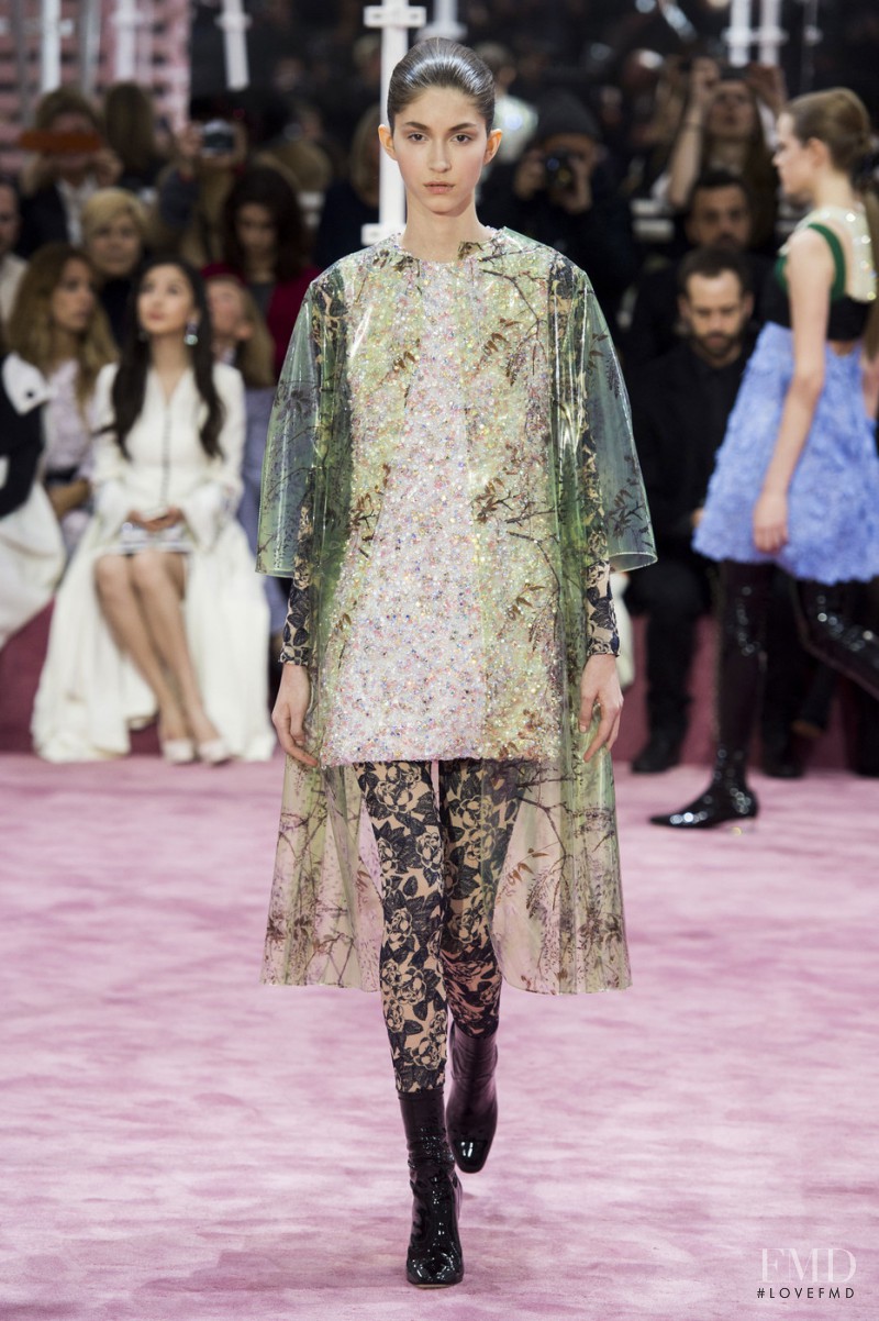 Beatrice Bran featured in  the Christian Dior Haute Couture fashion show for Spring/Summer 2015