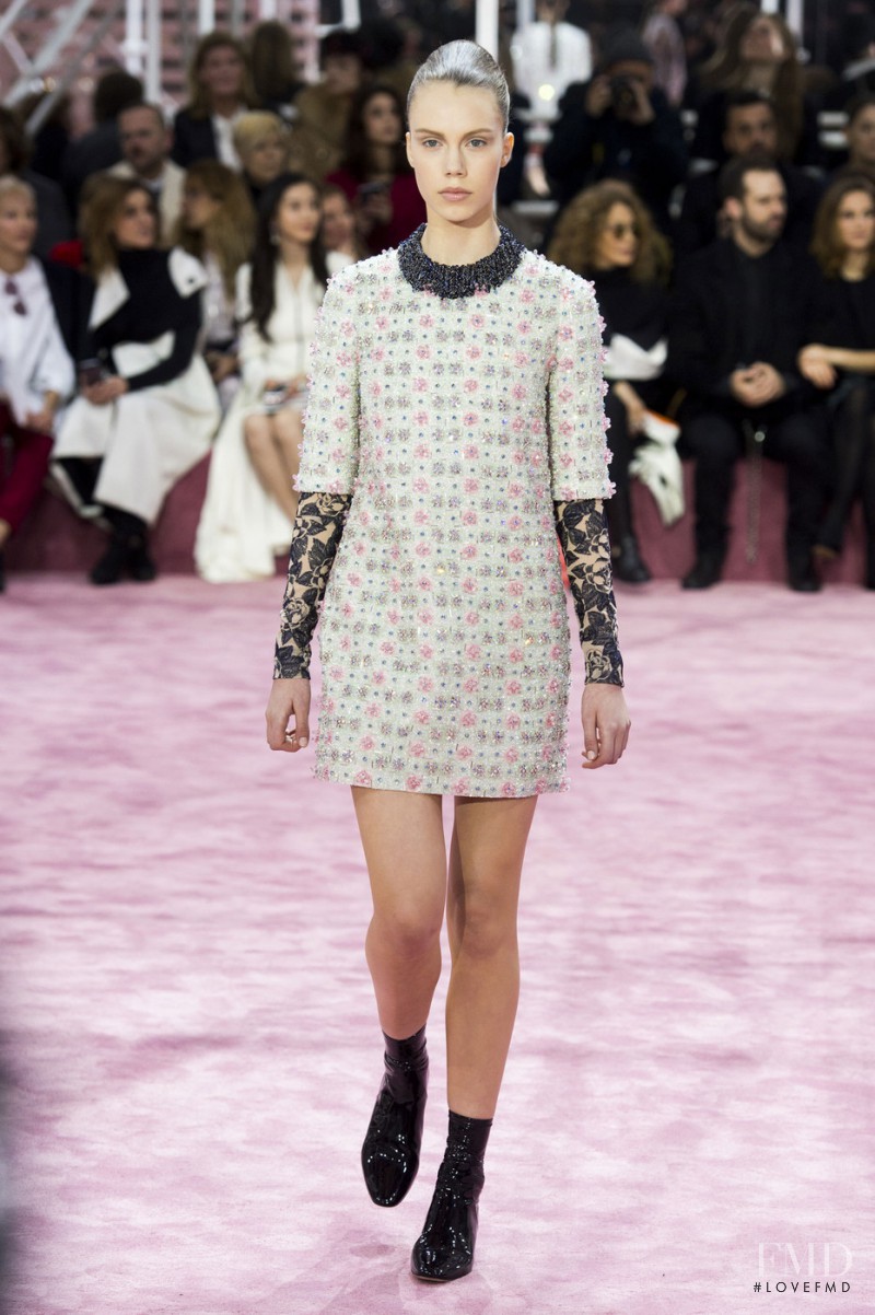 Pam Duivenvoorden featured in  the Christian Dior Haute Couture fashion show for Spring/Summer 2015