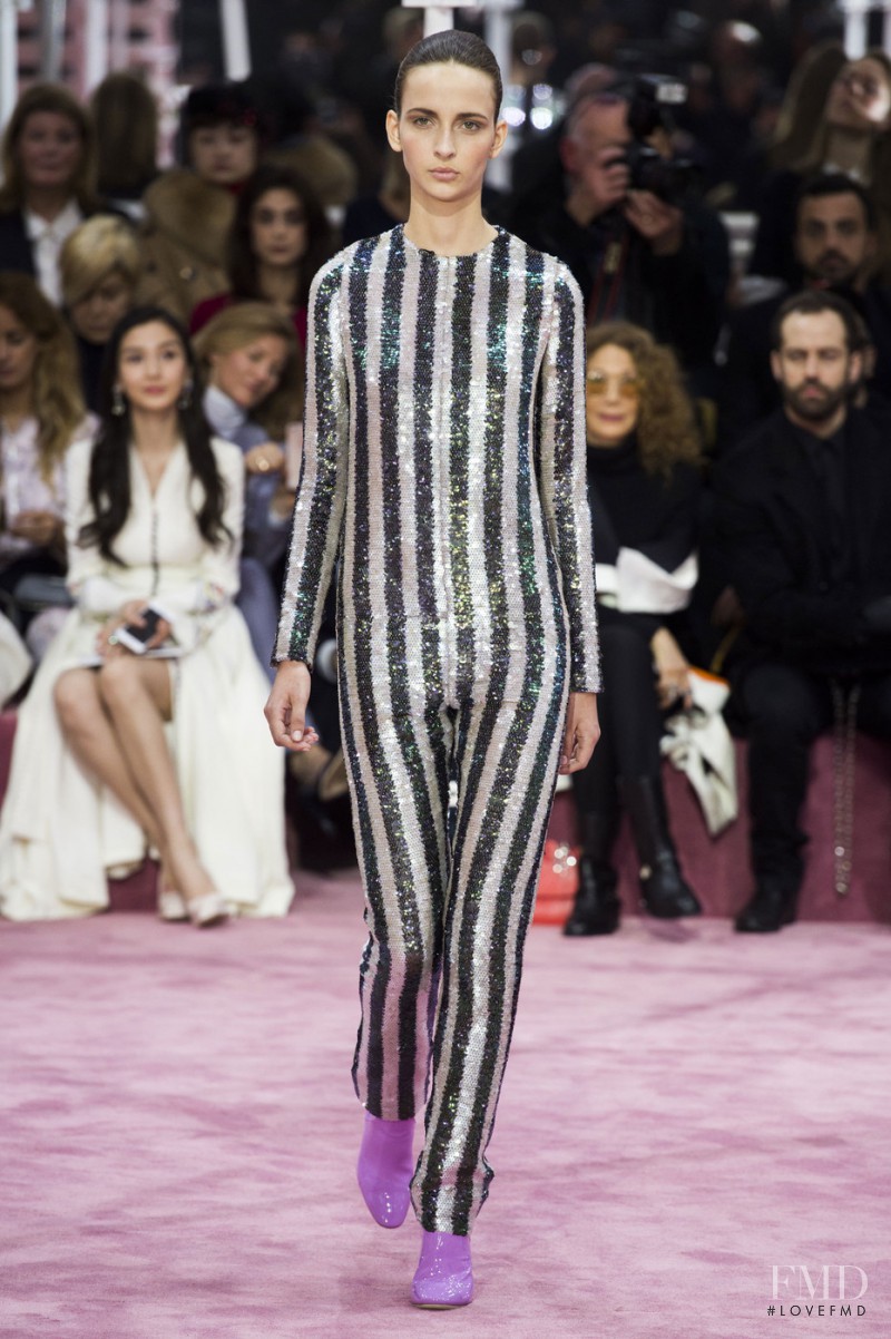 Waleska Gorczevski featured in  the Christian Dior Haute Couture fashion show for Spring/Summer 2015