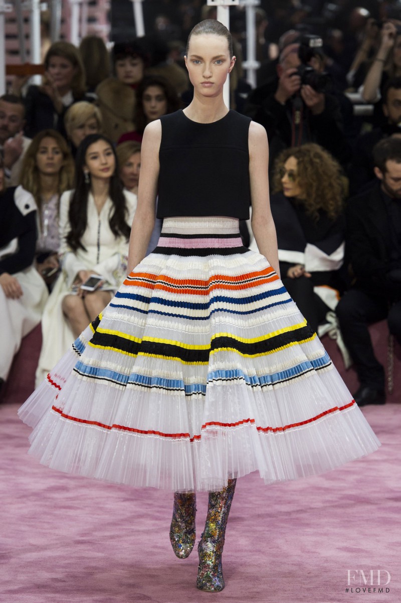 Liza Ostanina featured in  the Christian Dior Haute Couture fashion show for Spring/Summer 2015