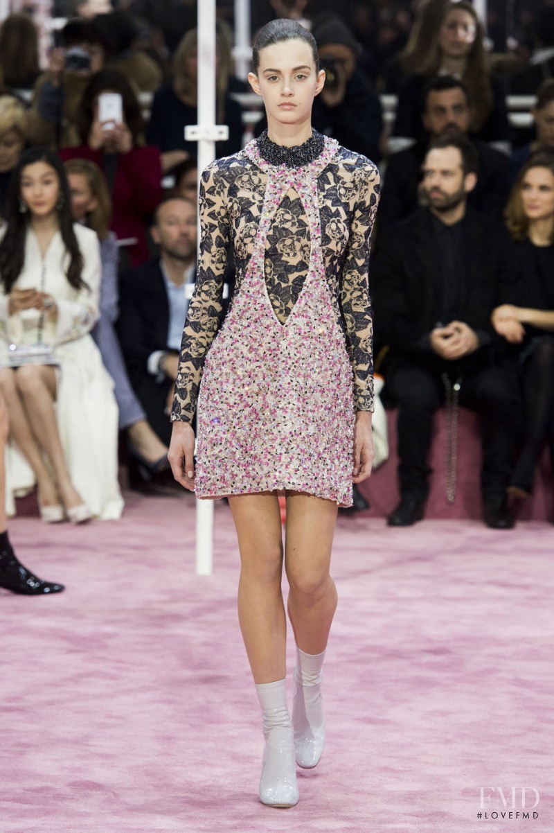 Marylou Moll featured in  the Christian Dior Haute Couture fashion show for Spring/Summer 2015