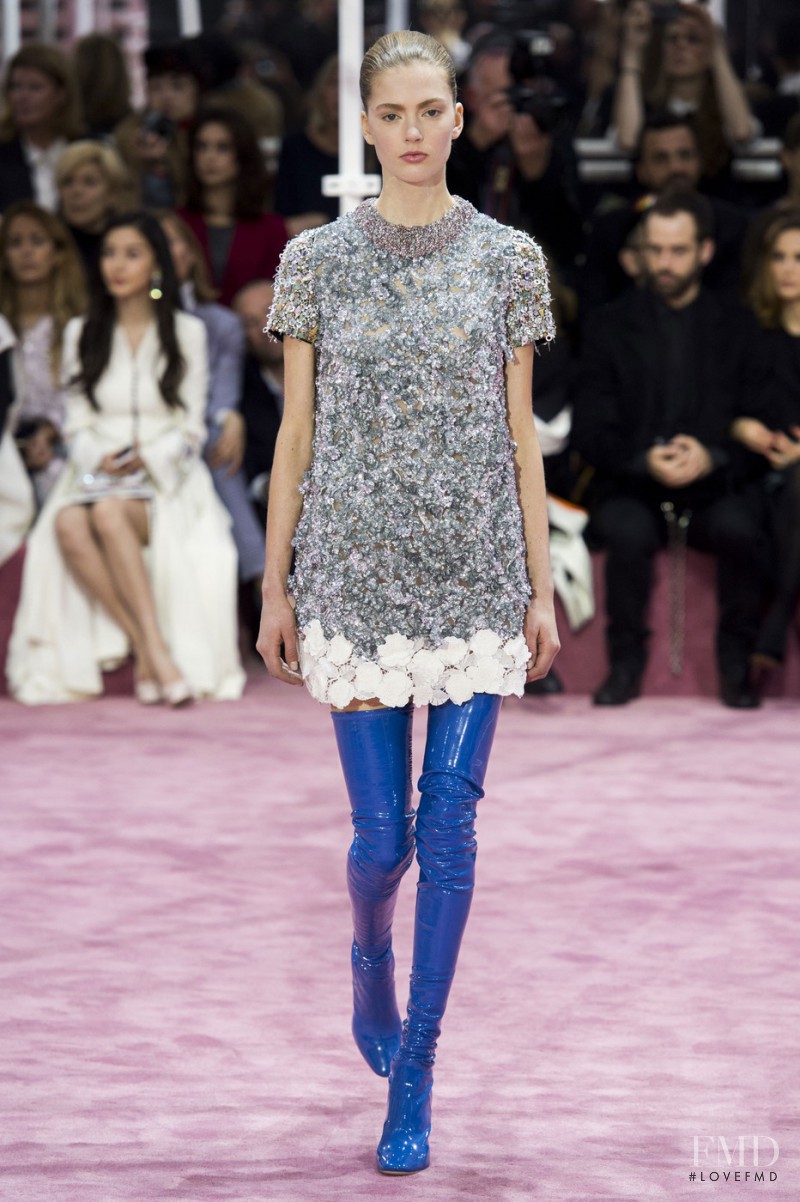 Emmy Rappe featured in  the Christian Dior Haute Couture fashion show for Spring/Summer 2015