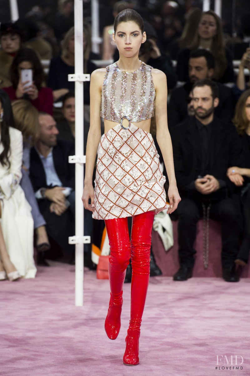 Valery Kaufman featured in  the Christian Dior Haute Couture fashion show for Spring/Summer 2015