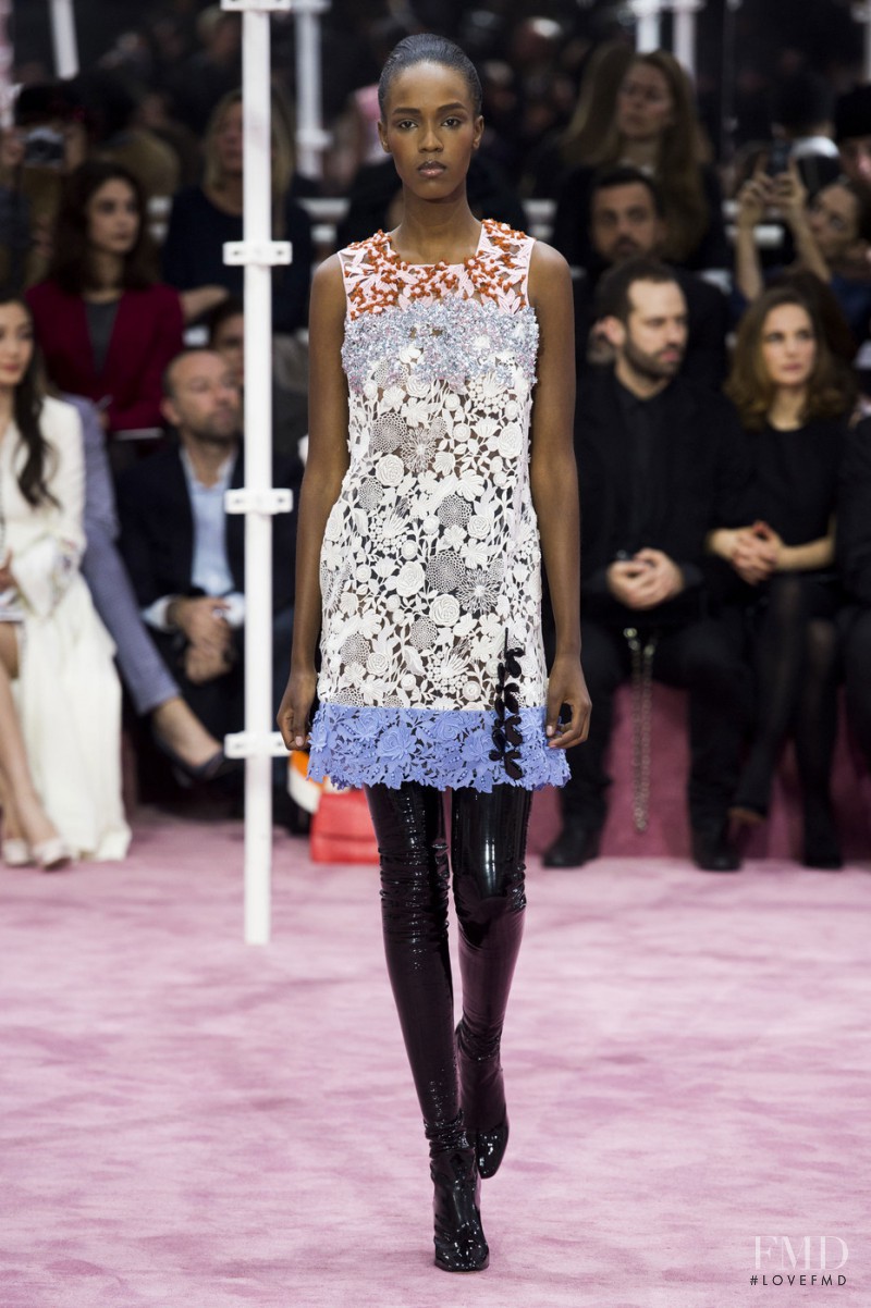 Leila Ndabirabe featured in  the Christian Dior Haute Couture fashion show for Spring/Summer 2015