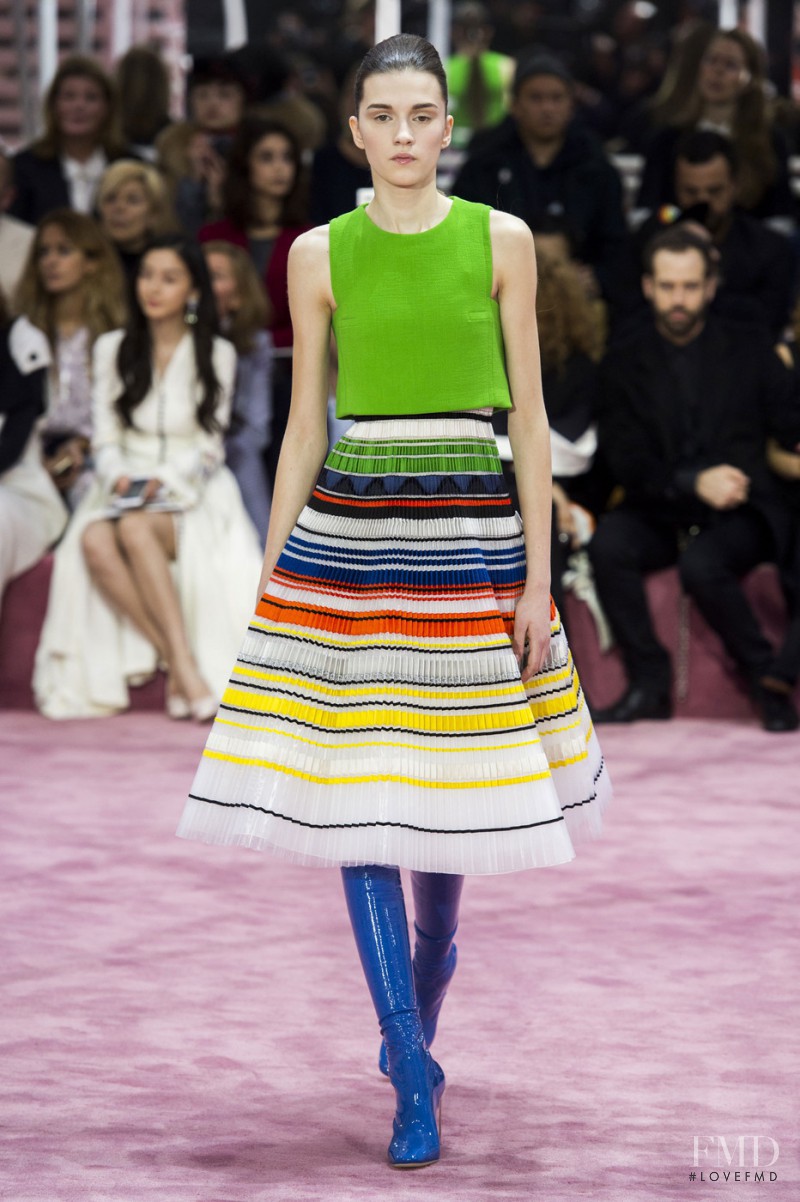 Irina Djuranovic featured in  the Christian Dior Haute Couture fashion show for Spring/Summer 2015