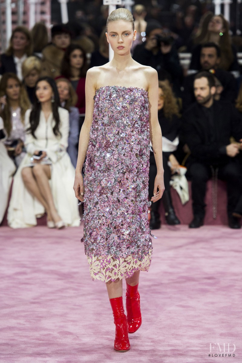 Katya Ledneva featured in  the Christian Dior Haute Couture fashion show for Spring/Summer 2015