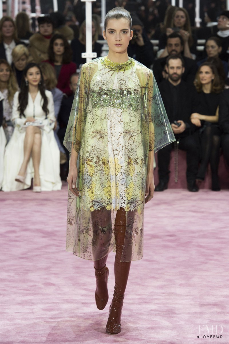 Lis Van Velthoven featured in  the Christian Dior Haute Couture fashion show for Spring/Summer 2015