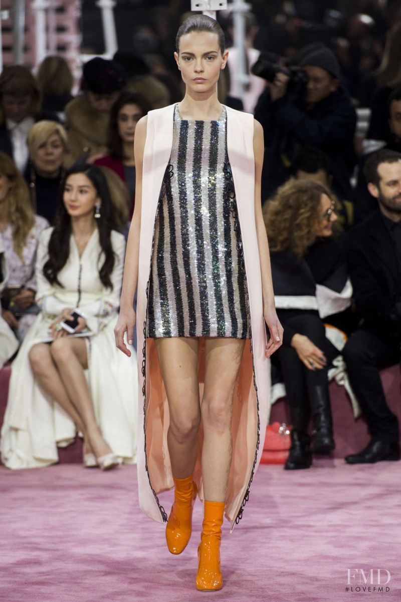 Mina Cvetkovic featured in  the Christian Dior Haute Couture fashion show for Spring/Summer 2015