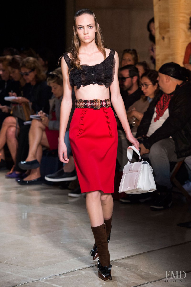 Adrienne Juliger featured in  the Miu Miu fashion show for Spring/Summer 2015