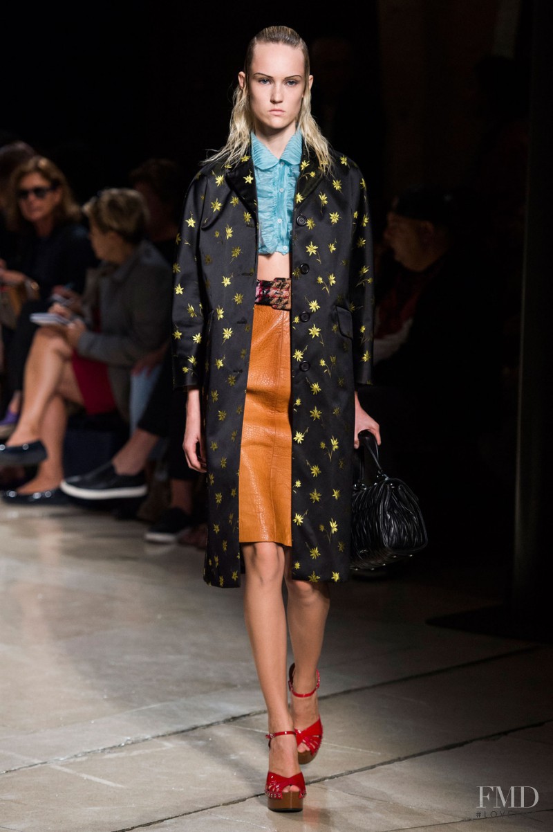 Harleth Kuusik featured in  the Miu Miu fashion show for Spring/Summer 2015