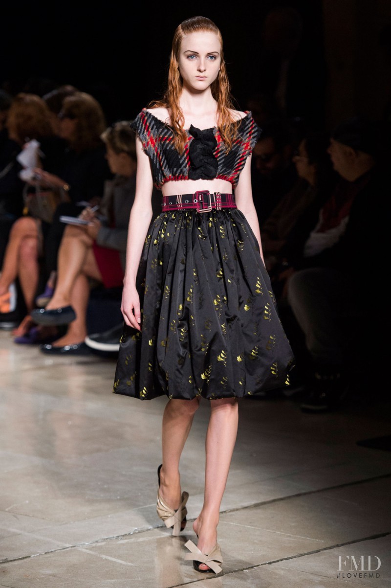 Madison Stubbington featured in  the Miu Miu fashion show for Spring/Summer 2015