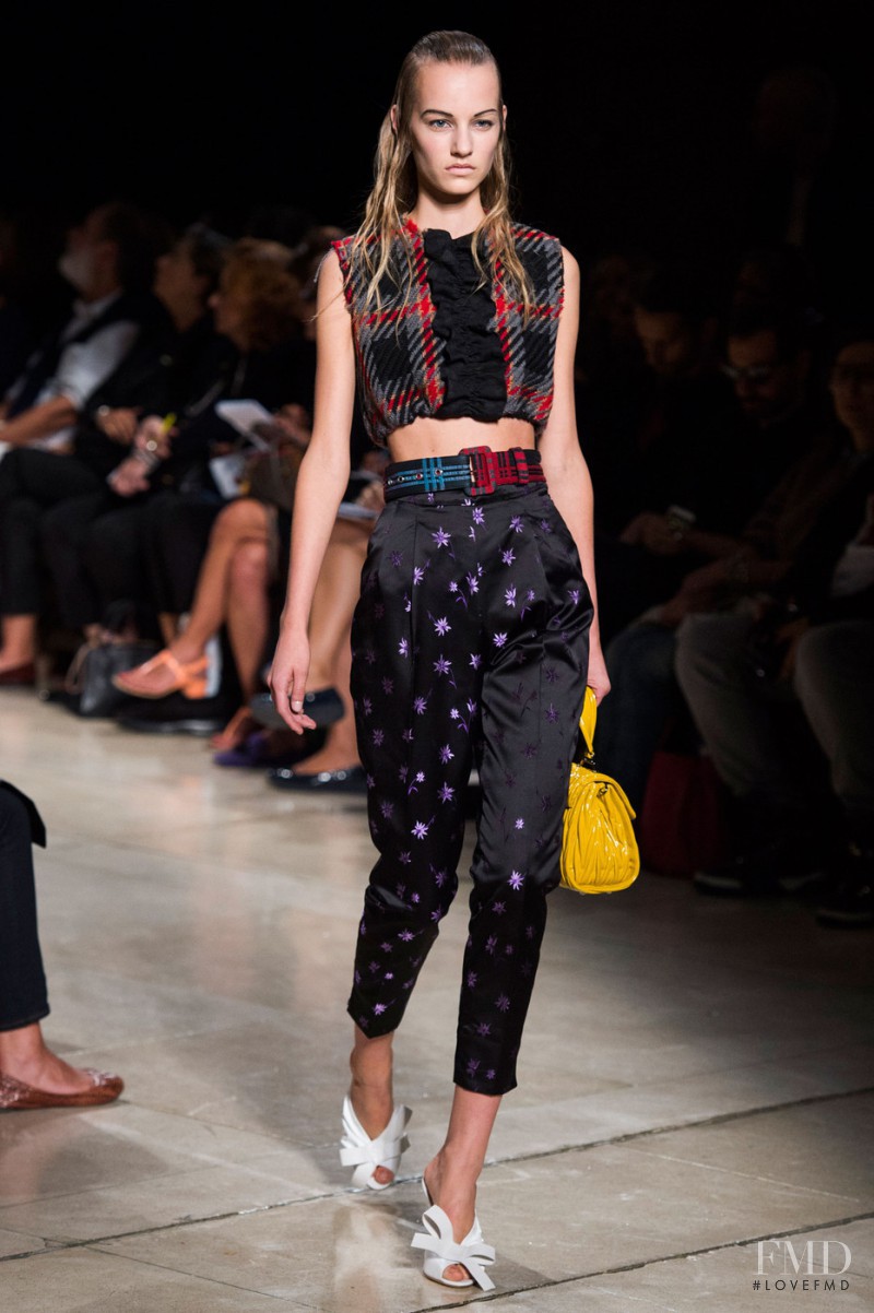 Maartje Verhoef featured in  the Miu Miu fashion show for Spring/Summer 2015