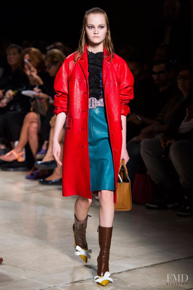 Mia Gruenwald featured in  the Miu Miu fashion show for Spring/Summer 2015