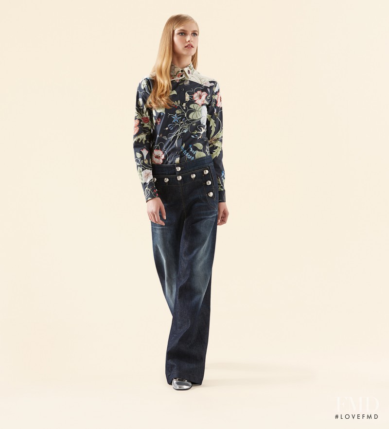 Aneta Pajak featured in  the Gucci catalogue for Cruise 2015