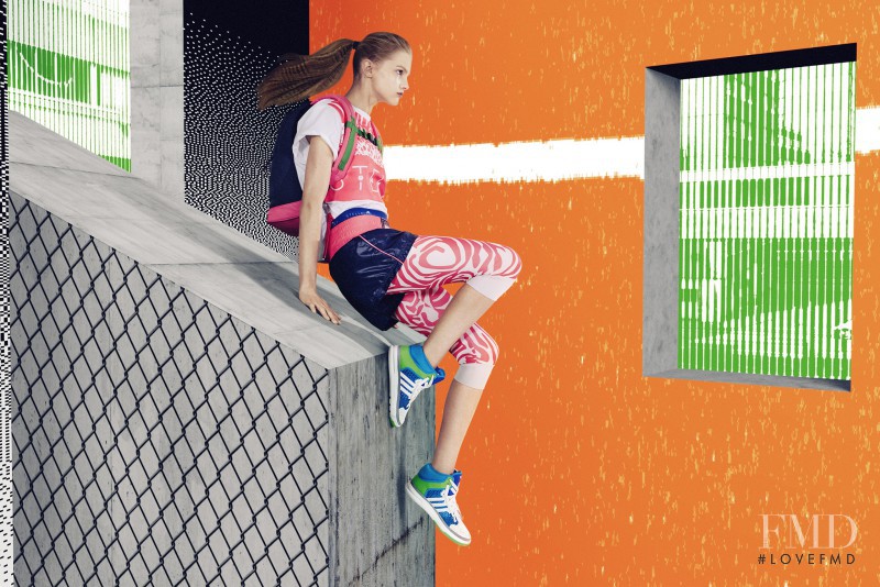 Aneta Pajak featured in  the Adidas by Stella McCartney lookbook for Spring/Summer 2015