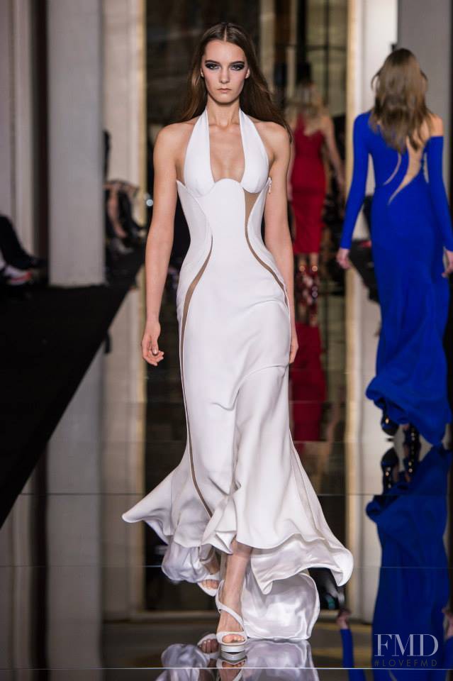 Irina Liss featured in  the Atelier Versace fashion show for Spring/Summer 2015