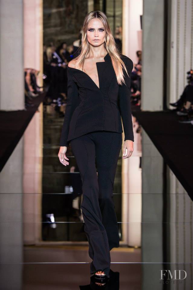 Natasha Poly featured in  the Atelier Versace fashion show for Spring/Summer 2015