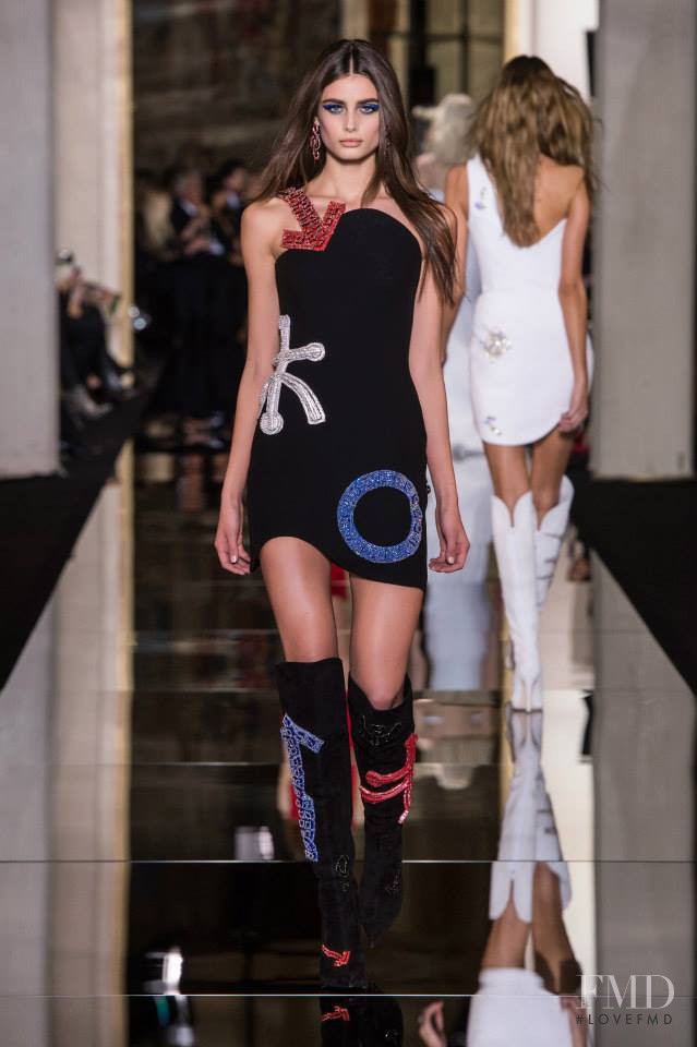 Taylor Hill featured in  the Atelier Versace fashion show for Spring/Summer 2015
