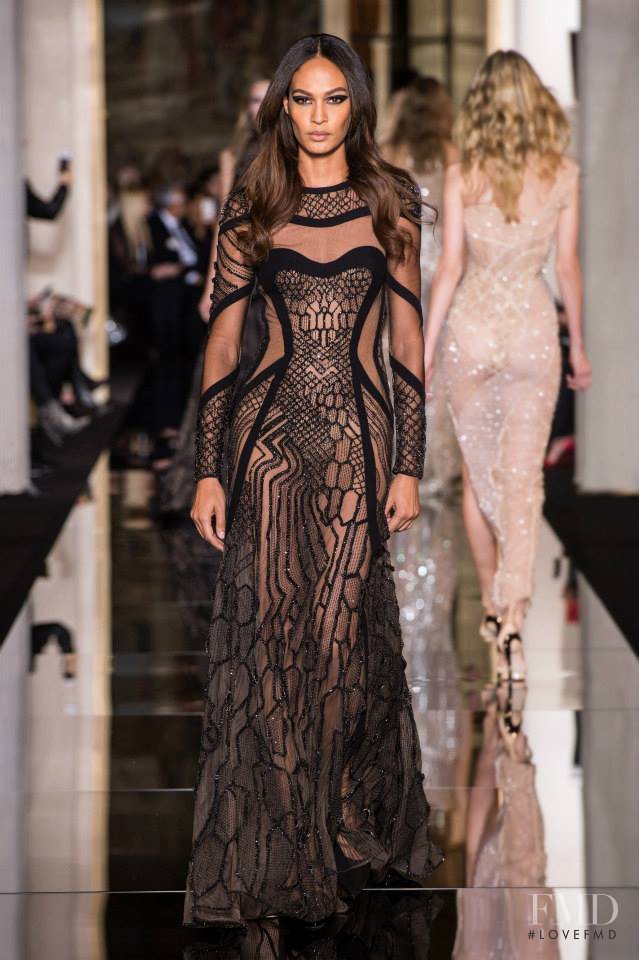 Joan Smalls featured in  the Atelier Versace fashion show for Spring/Summer 2015