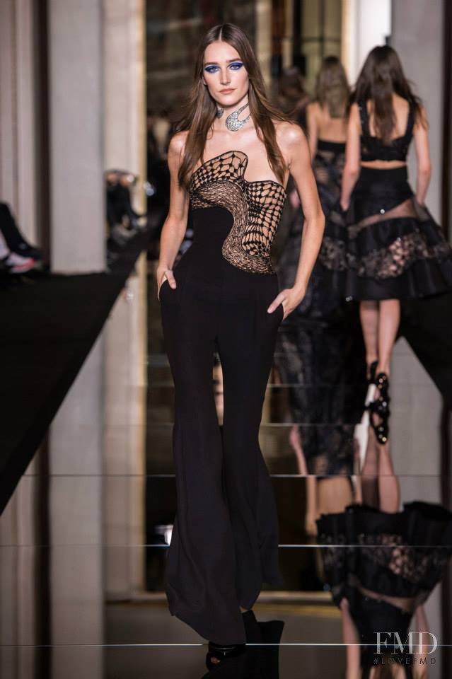 Joséphine Le Tutour featured in  the Atelier Versace fashion show for Spring/Summer 2015