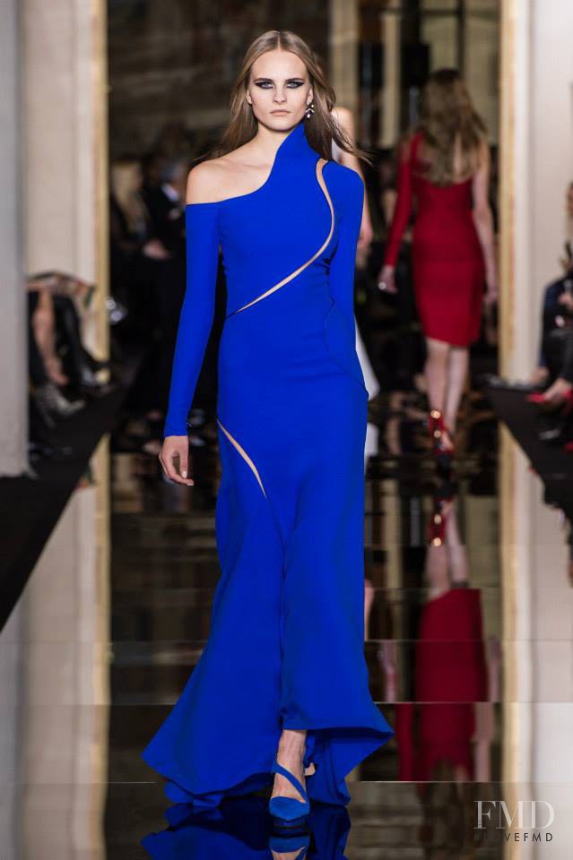 Kristina Petrosiute featured in  the Atelier Versace fashion show for Spring/Summer 2015