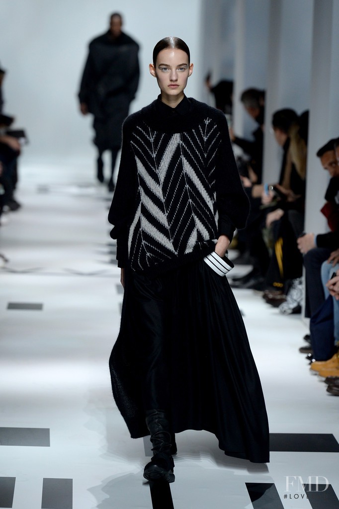 Maartje Verhoef featured in  the Y-3 fashion show for Autumn/Winter 2015
