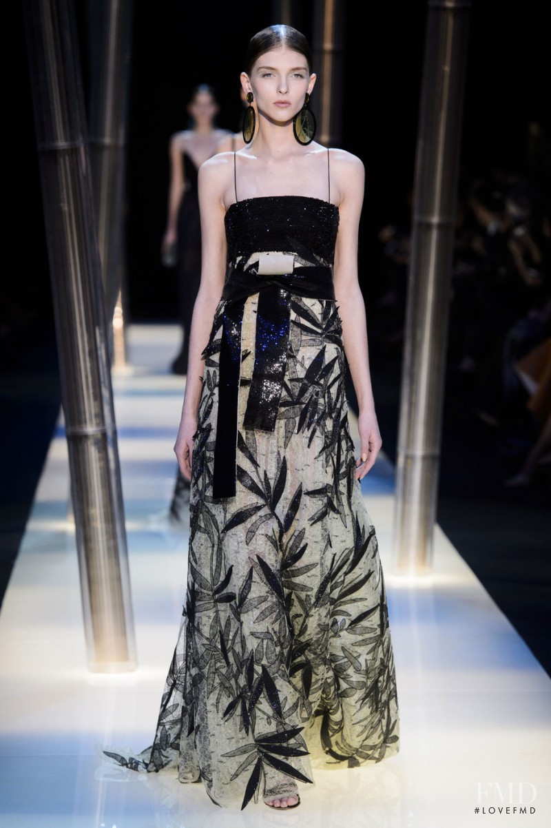Sarah Brannon featured in  the Armani Prive fashion show for Spring/Summer 2015