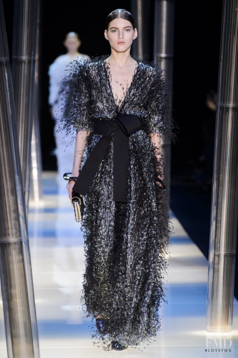 Valery Kaufman featured in  the Armani Prive fashion show for Spring/Summer 2015