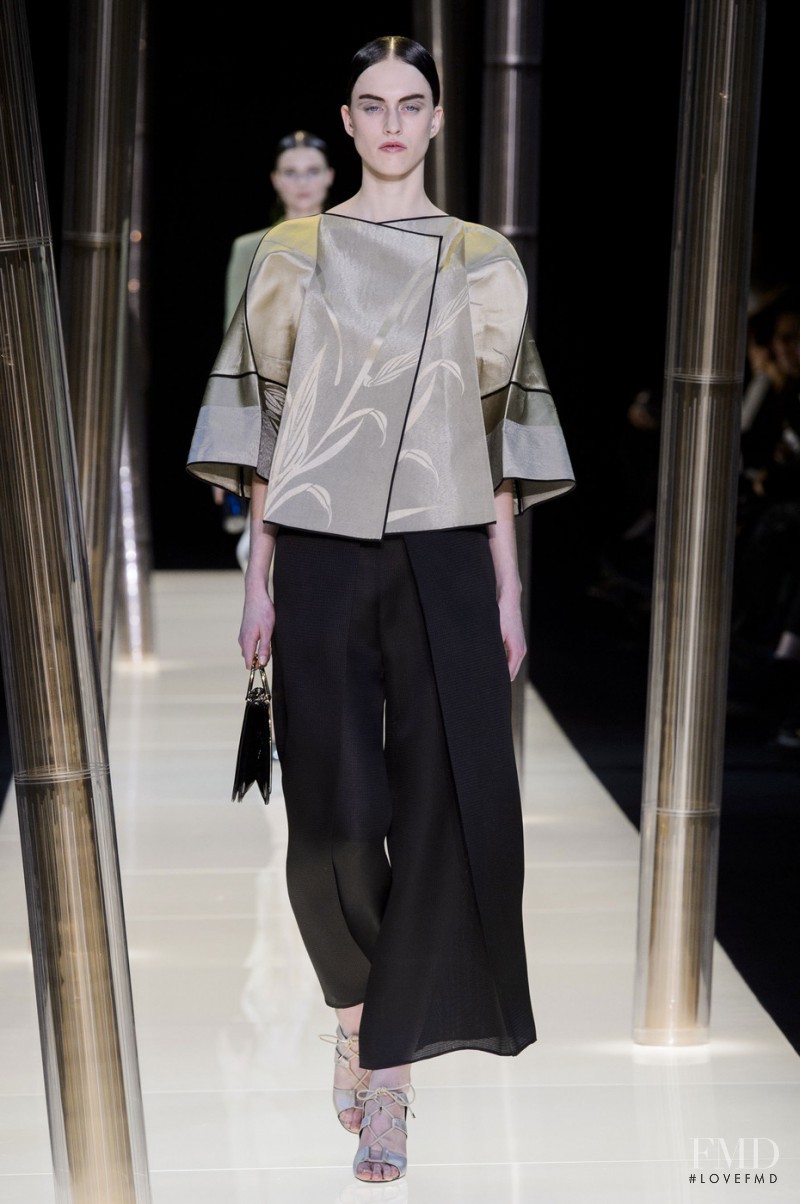 Sarah Brannon featured in  the Armani Prive fashion show for Spring/Summer 2015