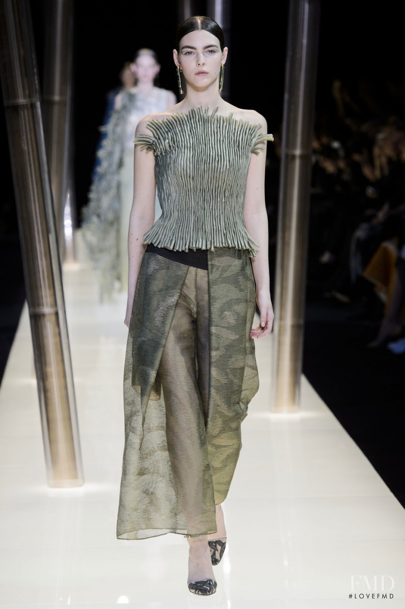 Vittoria Ceretti featured in  the Armani Prive fashion show for Spring/Summer 2015