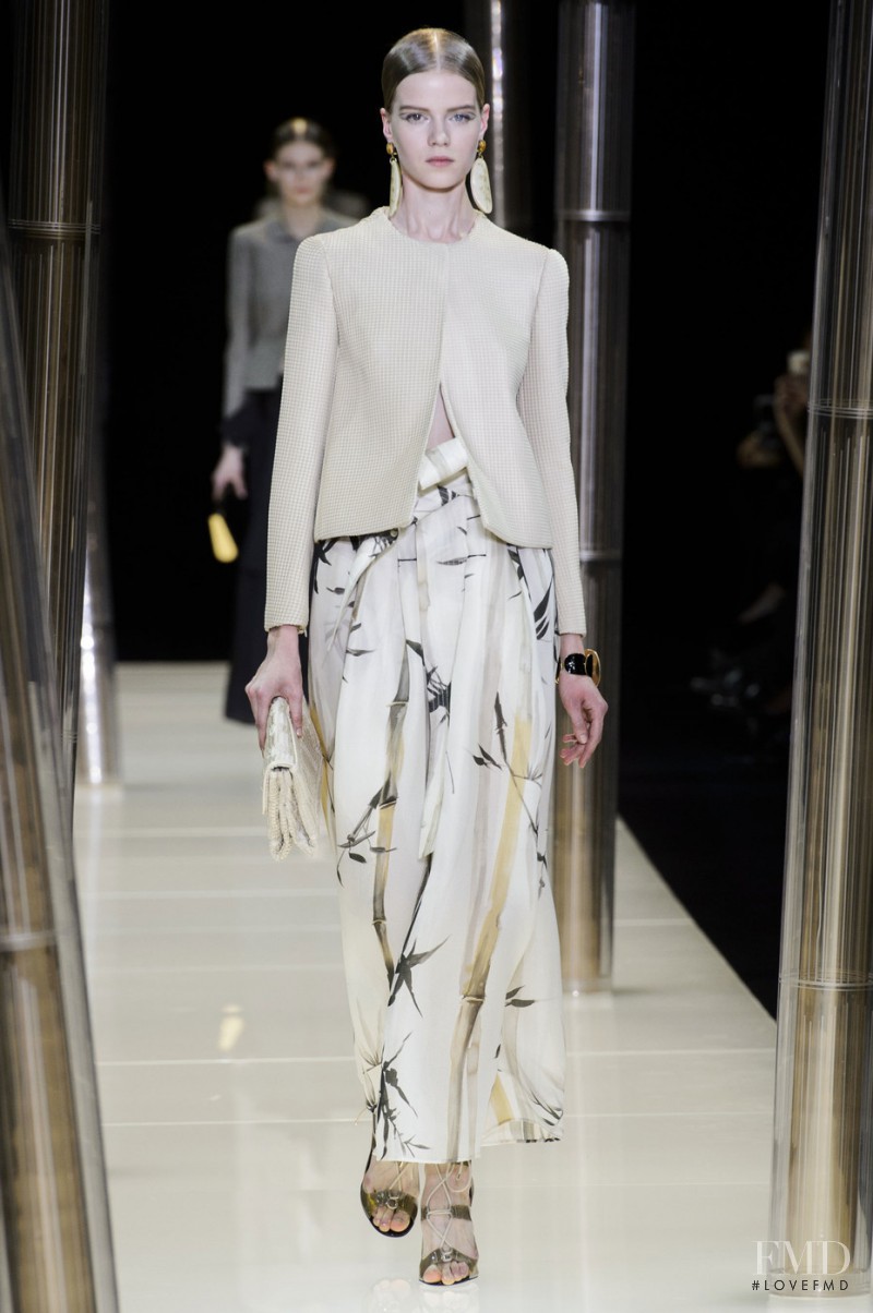 Kadri Vahersalu featured in  the Armani Prive fashion show for Spring/Summer 2015