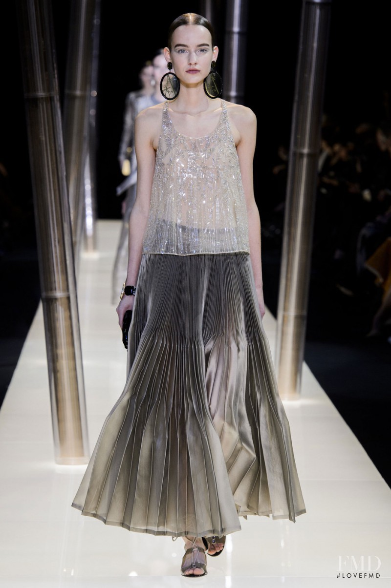 Maartje Verhoef featured in  the Armani Prive fashion show for Spring/Summer 2015