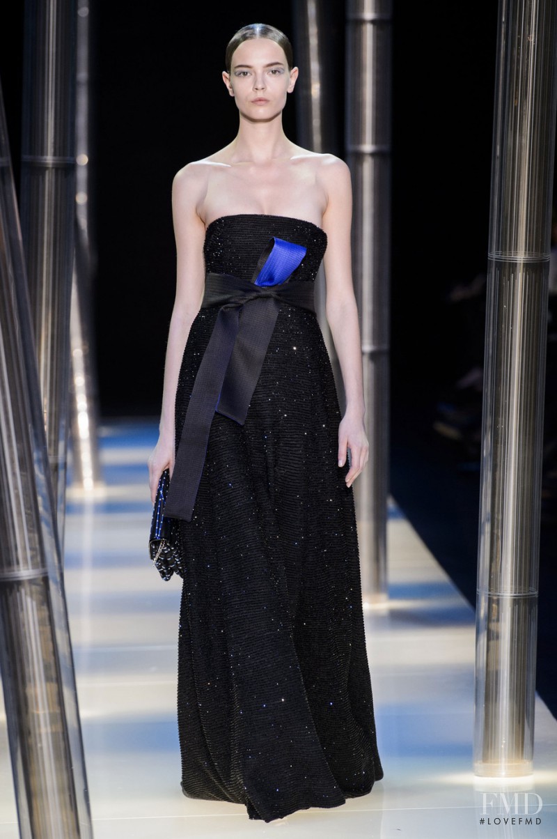 Mina Cvetkovic featured in  the Armani Prive fashion show for Spring/Summer 2015