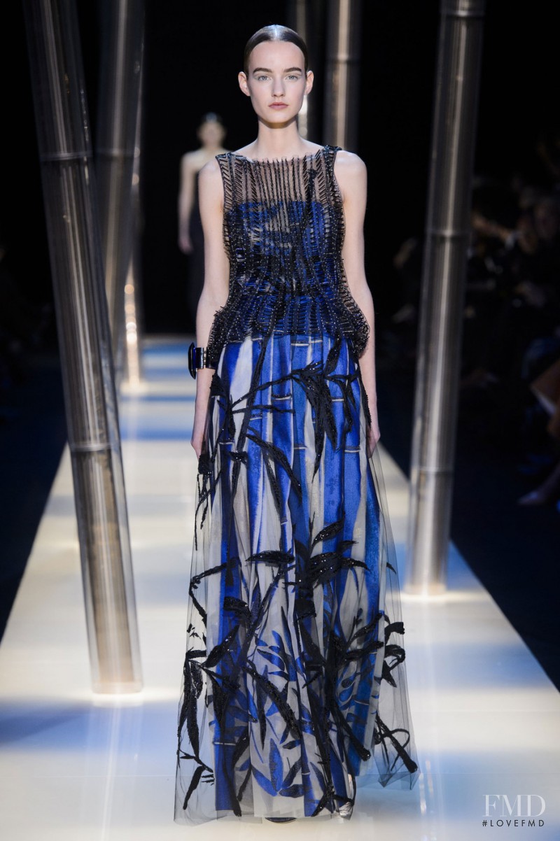 Maartje Verhoef featured in  the Armani Prive fashion show for Spring/Summer 2015