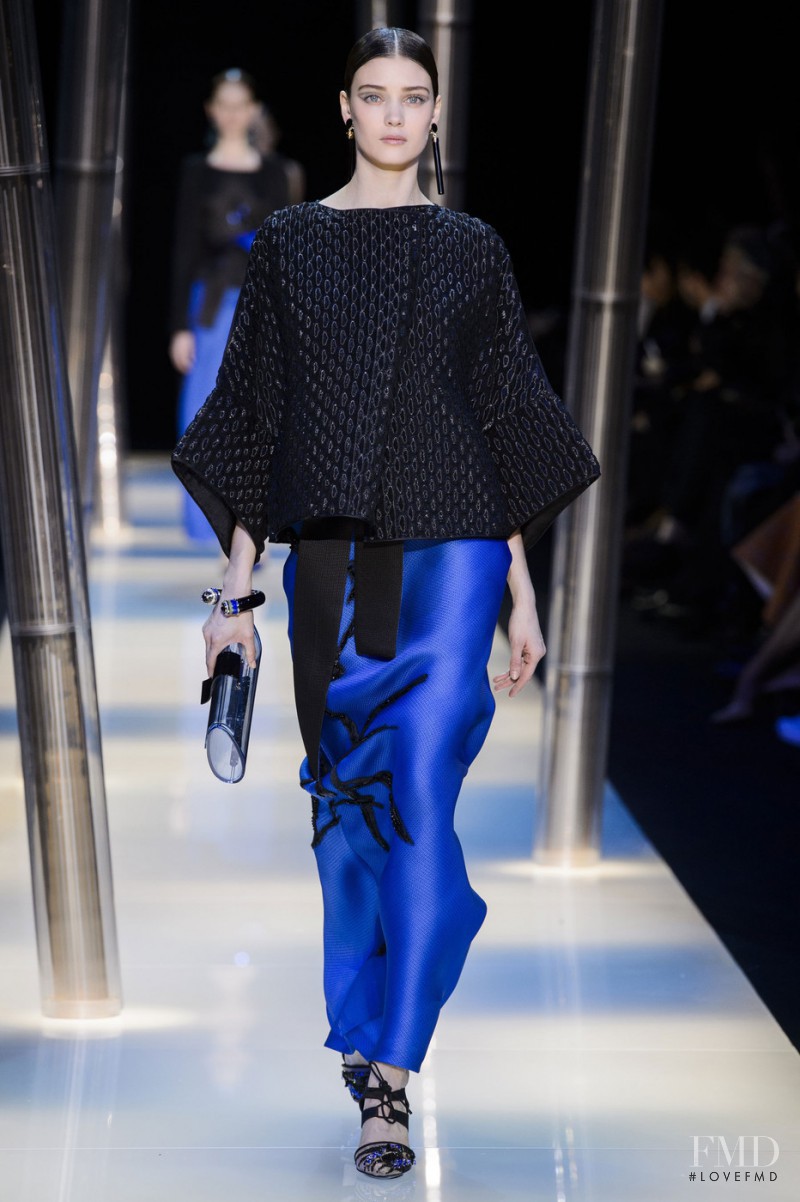 Diana Moldovan featured in  the Armani Prive fashion show for Spring/Summer 2015
