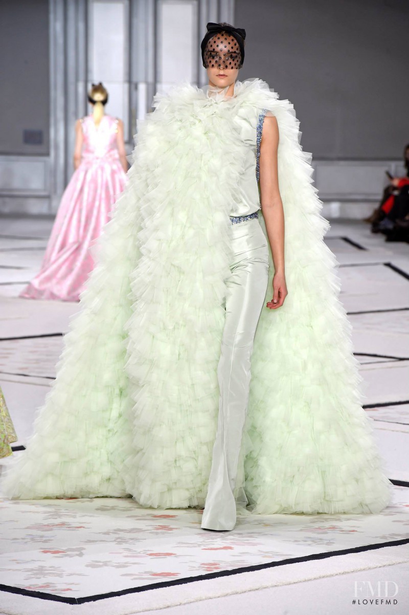 Irina Liss featured in  the Giambattista Valli Haute Couture fashion show for Spring/Summer 2015