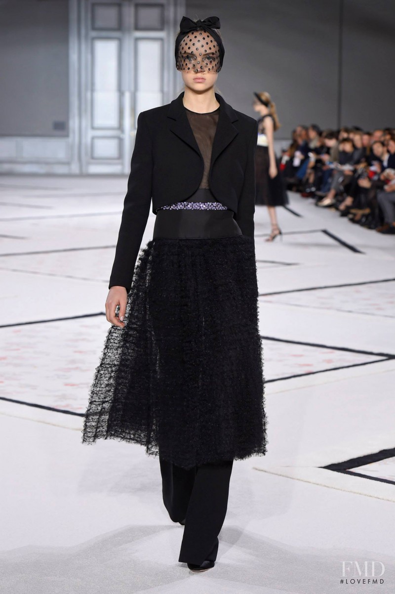 Adrienne Juliger featured in  the Giambattista Valli Haute Couture fashion show for Spring/Summer 2015
