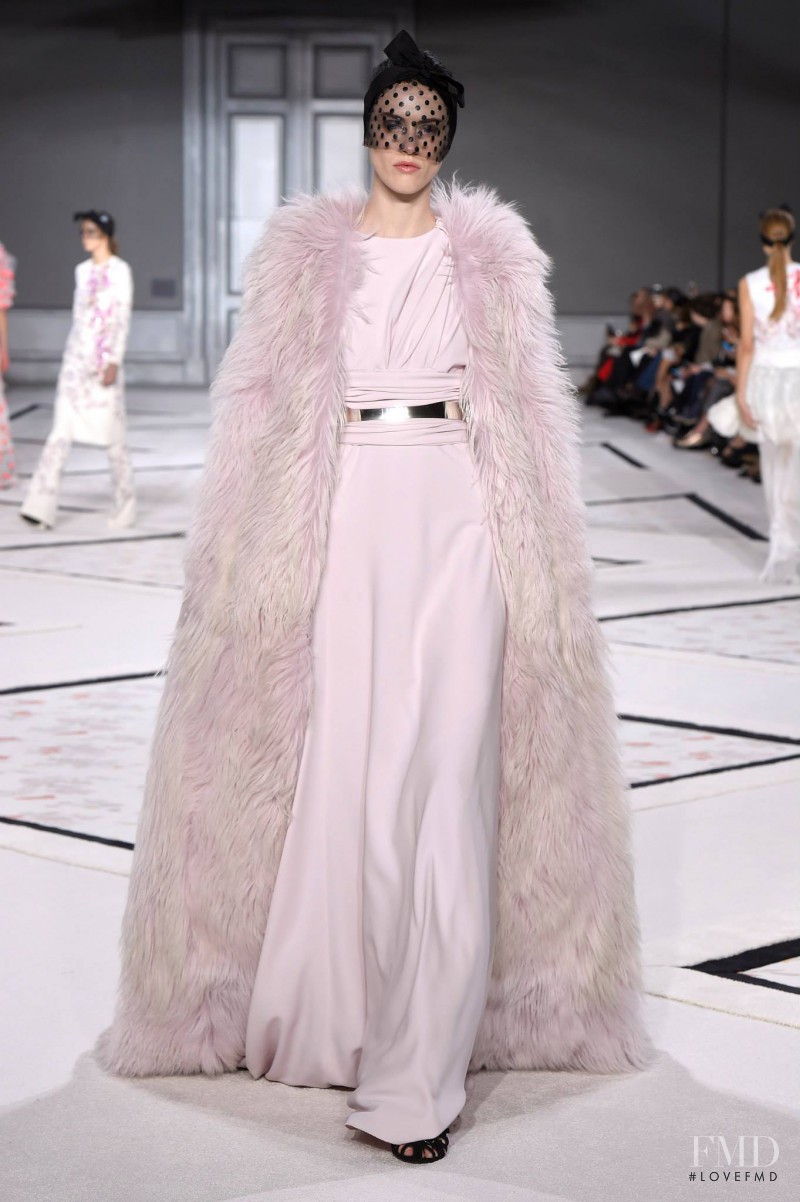 Sarah Brannon featured in  the Giambattista Valli Haute Couture fashion show for Spring/Summer 2015