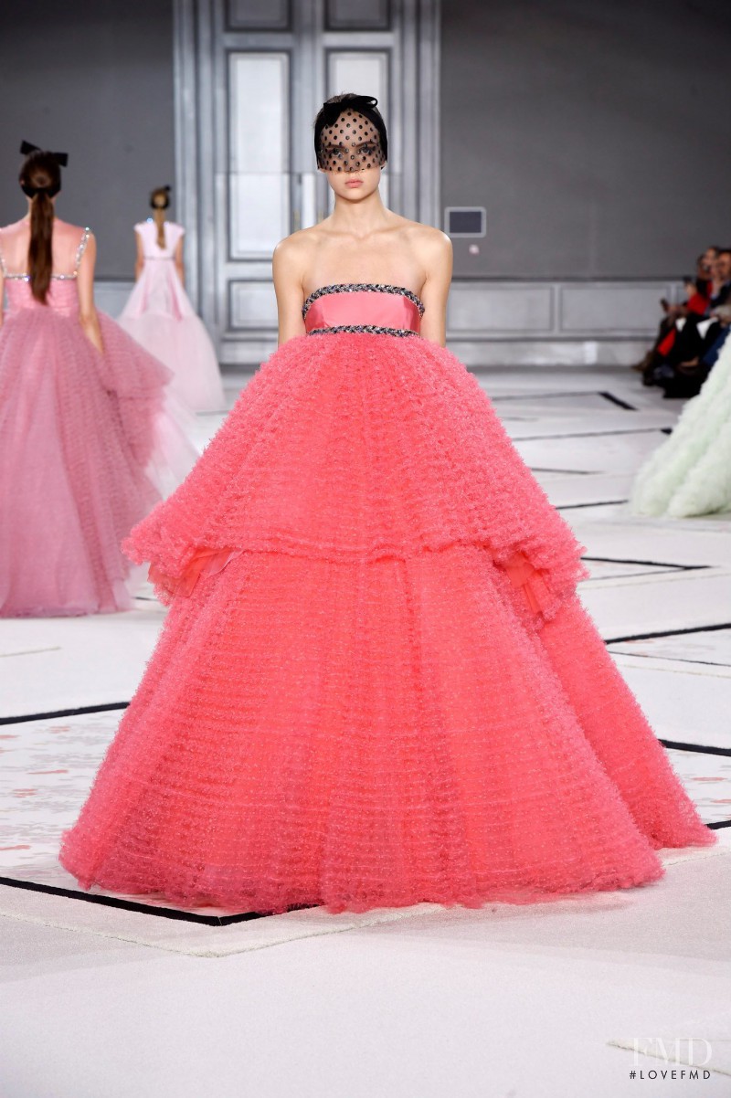 Adrienne Juliger featured in  the Giambattista Valli Haute Couture fashion show for Spring/Summer 2015