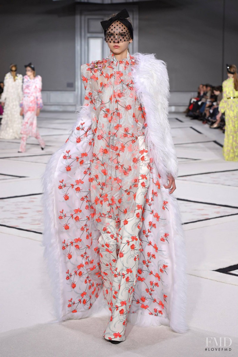 Molly Bair featured in  the Giambattista Valli Haute Couture fashion show for Spring/Summer 2015