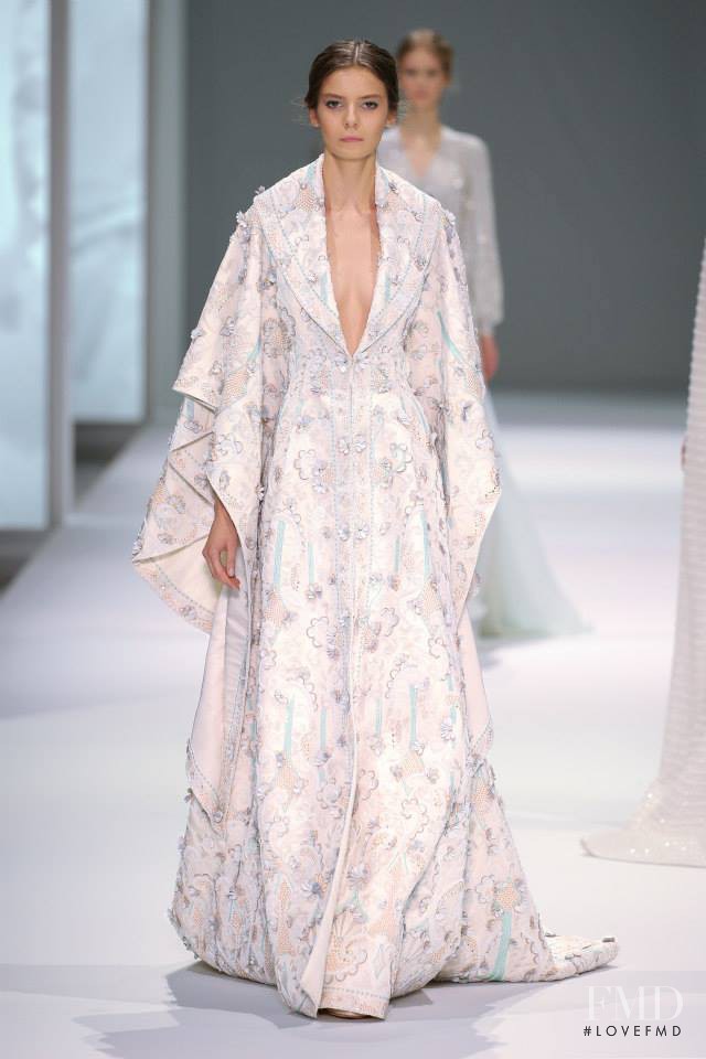 Dasha Denisenko featured in  the Ralph & Russo fashion show for Spring/Summer 2015