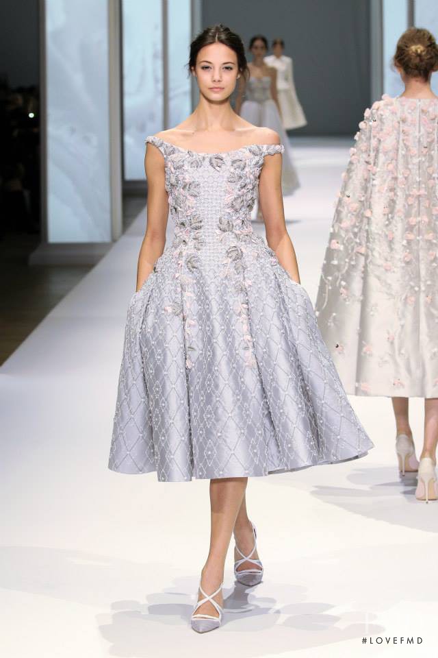 Anja Leuenberger featured in  the Ralph & Russo fashion show for Spring/Summer 2015
