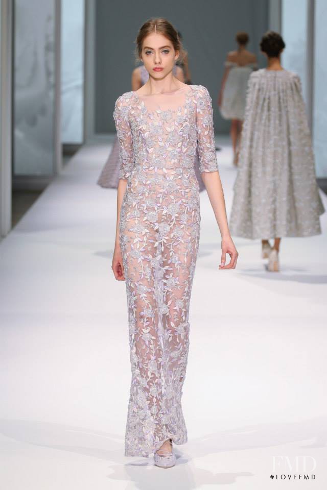 Odette Pavlova featured in  the Ralph & Russo fashion show for Spring/Summer 2015