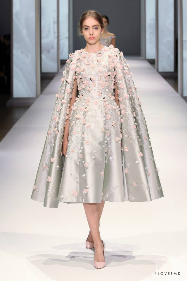 Odette Pavlova featured in  the Ralph & Russo fashion show for Spring/Summer 2015
