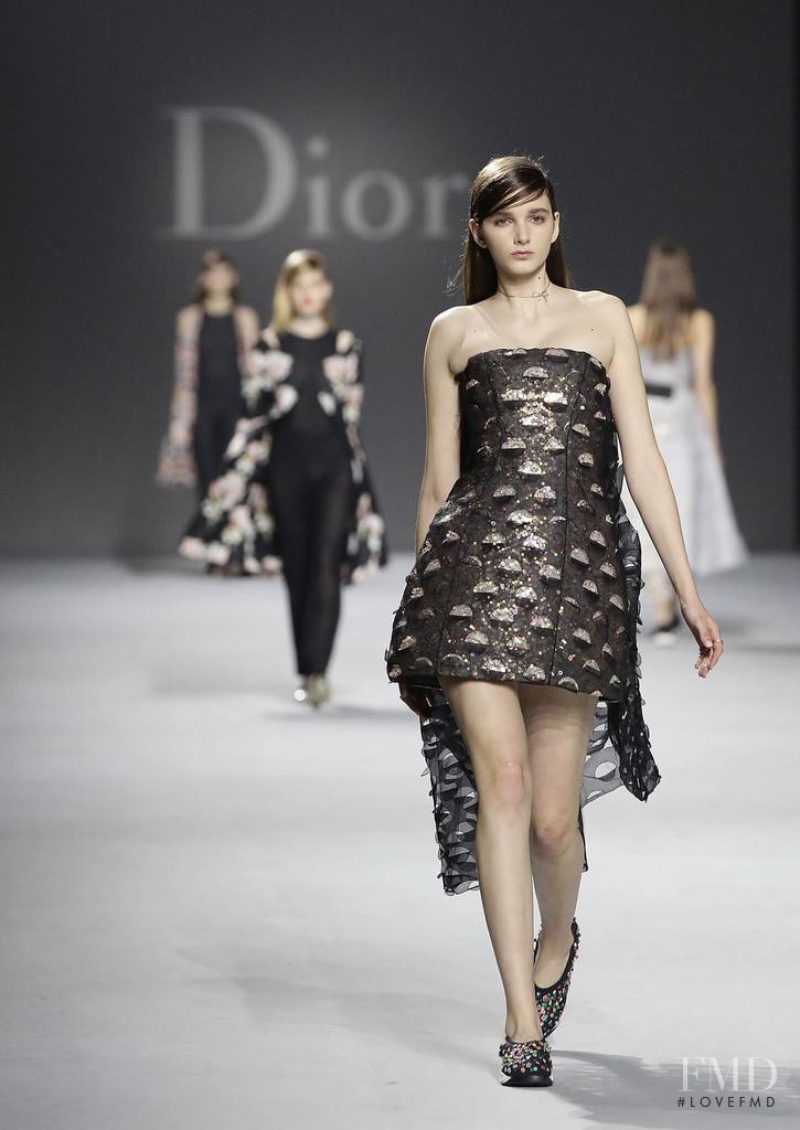 Mara Jankovic featured in  the Christian Dior Haute Couture fashion show for Spring/Summer 2014