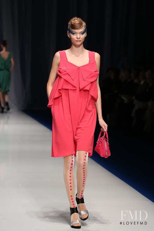 Natalia Koreshkova featured in  the Hiroko Koshino fashion show for Spring/Summer 2013